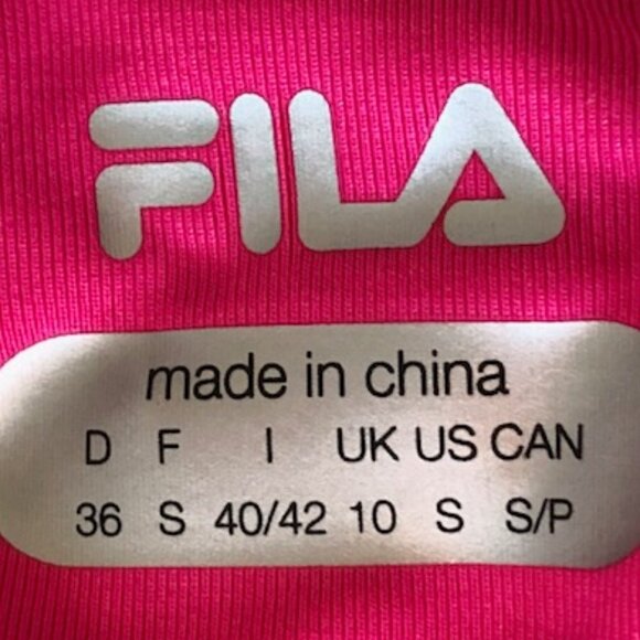 FILA Lawn Tennis Club Athletic Racerback Tank Pink Small 36 - Picture 14 of 16